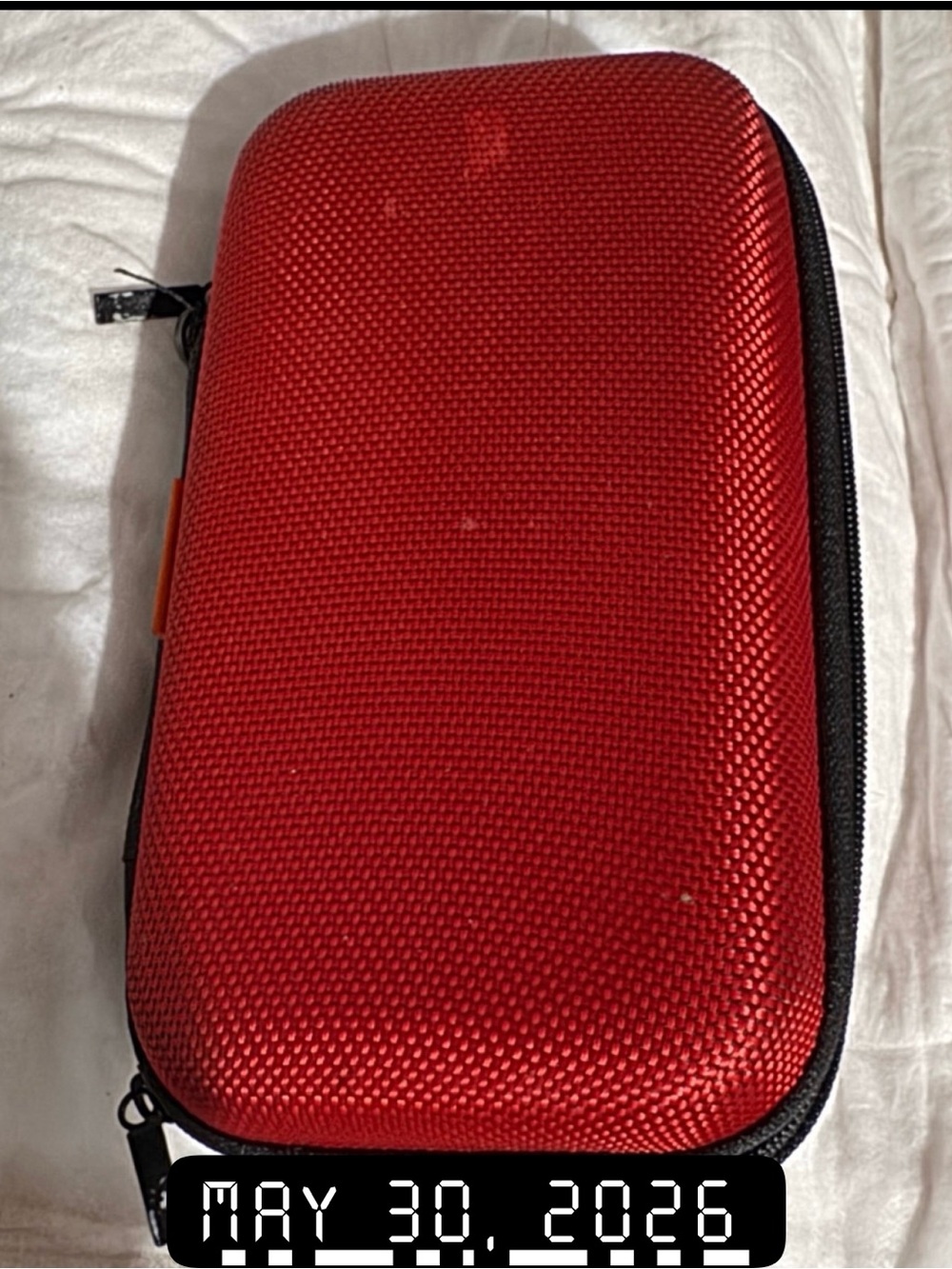 Red Zippered Travel Case